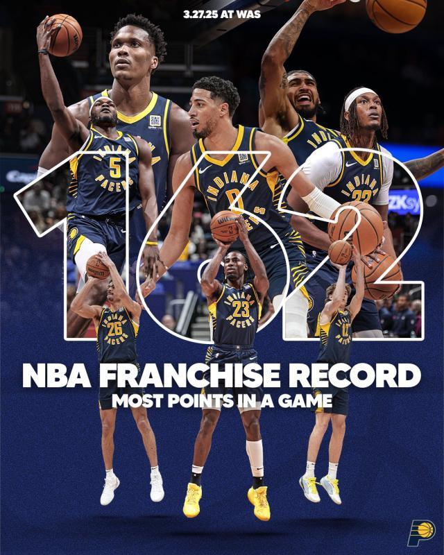 体育直播-21世纪NBA进攻最强一战！步行者162分创队史新高